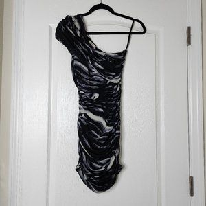 Ruched Off the Shoulder Mini Bodycon Dress